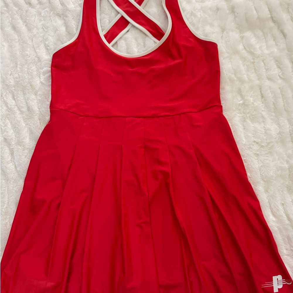 Red tennis dress